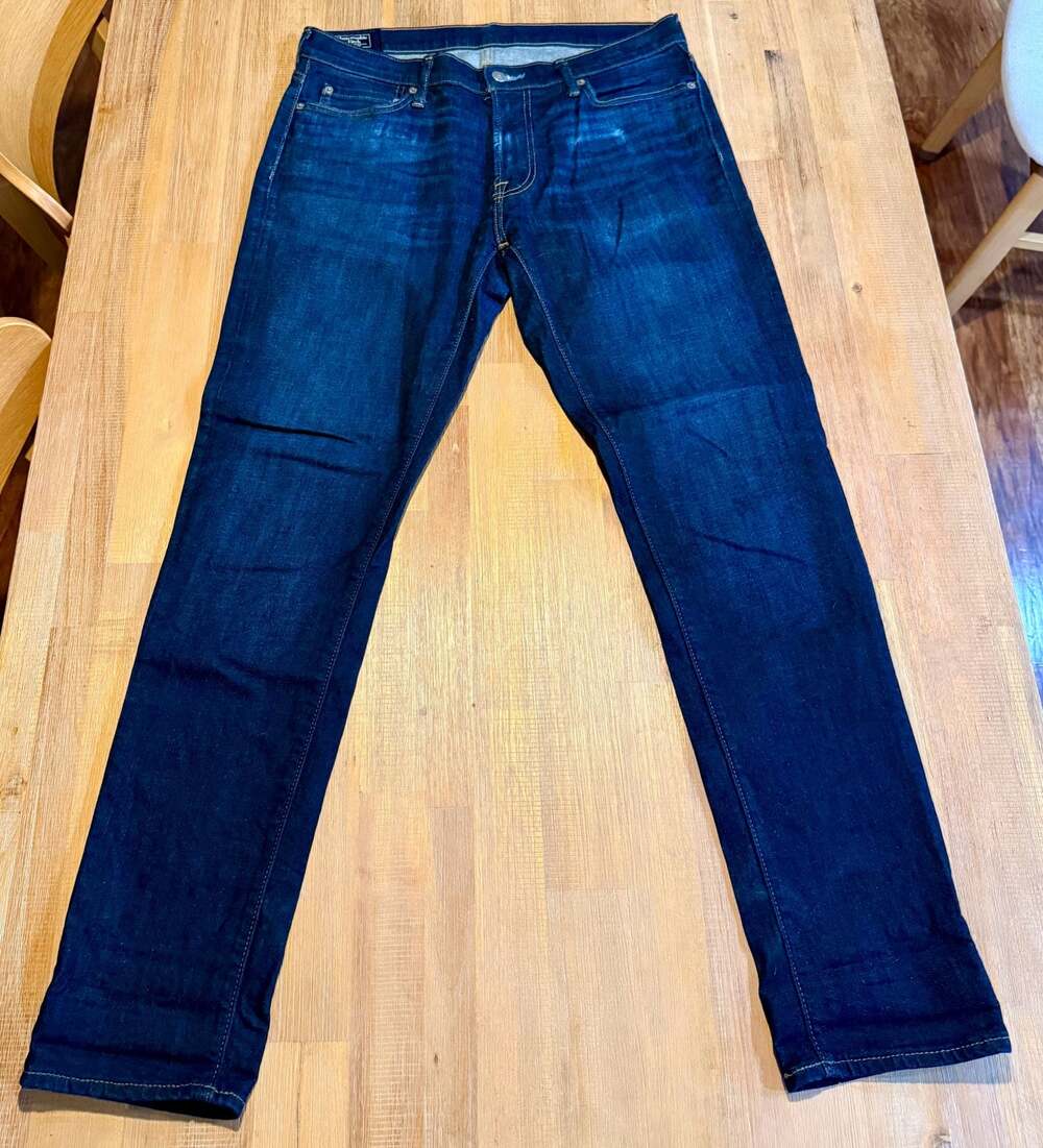 Abercrombie & Fitch Langdon Slim Stretch Denim Jeans Size 33x32 Dark Wash
